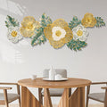 Babyieia 3D Ginkgo Leaf Metal Wall Art Decor for Living Room, Large Modern MetalWall Sculptures, Metal Wall Decor Home Decor for Living Room Dining Room Bedroom