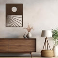 SIGNLEADER Metal Wall Art Decor Geometric Circle Abstract Shapes Modern Abstract Wall Sculpture Hangings Home Decoration for Living Room, Bedroom, Bathroom, Kitchen, Outdoor - 24" Bronze