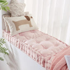 Square Floor Pillows, Large Floor Cushion for Adults Kids, Meditation Floor Pillow Seating Cushion with Shredded Memory Foam and Silk Wadding, 20"x20"x5" Blush
