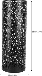 Umbrella Stand Umbrella Holder for Entryway,Umbrella Stand Rack,Metal Hollowed Freestanding Round Umbrella Holder Organizer Bin,Umbrella Rack Organizer Freestanding for Home Hotel Office(Medium-Black)