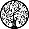 ESTART 11 Inches Tree of Life Wall Art Metal Tree Life Wall Decor Family Tree Wall Plaque Wall Hanging Sculptures for Balcony Porch Bedroom Living Room Kitchen Garden Office Indoor Outdoorr (Black)