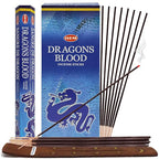 Dragon's Blood Blue Incense Sticks and Incense Stick Holder Bundle Insence Insense Hem Incense Sticks