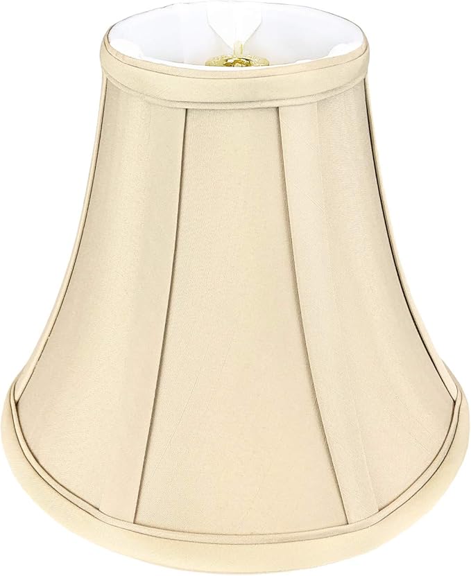 Royal Designs, Inc. BSO-704RC-7BG True Bell Basic Lamp Shade with Round Clip, 3.75 x 7 x 6.75, Beige