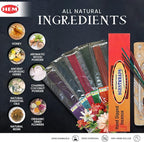 Hem Incense Sticks Variety Pack Set of 5 Packs (12 Stick x 5 Pack,60 Sticks), Hem Scentwrap 11 inches Natural Hand Dipped Insenses with Raajsee Incense Holder Bundle, Free from Chemicals Non Toxic