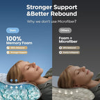 Sophia & William Cooling Bed Pillow for Sleeping (Queen Size Set of 2) Adjustable Shredded Memory Foam Pillow for Side, Back and Stomach Sleepers