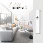SURI Mezuzah Case for Door with Printed Scroll– 5.5 Inch White Aluminum Jewish Mezuza Cover, Self-Stick Adhesive, Fits a 5 Inch Scroll, Gift Box Included