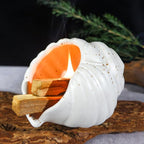 Ceramic Conch Palo Santo Burner Holder - Mini Chiminea Incense Chimney, for Smudging Sage/Cones、Perfect for Meditation Altar & Witchcraft Supplies, Ideal Spiritual Decor & Gift for Zen Spaces