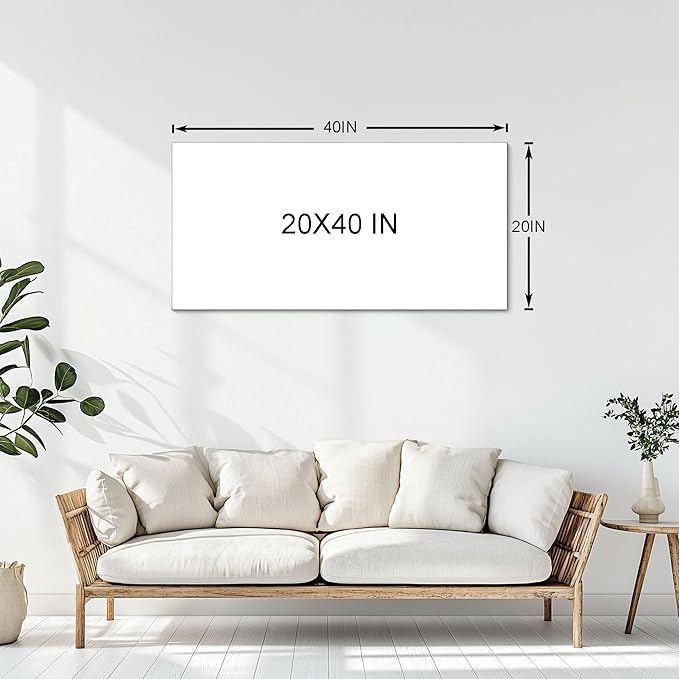 YDYSUNE Abstract Canvas Wall Art, Modern Wall Decor Painting, Brown Room Decorations, Orange Wall Art for Living Room, Bedroom, Office Artwork Wall Decor 20×40IN