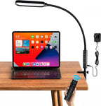 Clamp on Lamp, LUJOLUMIN LED Desk Lamp, 18W, 3000 LMS, 3 Color Modes, 16 Brightness Levels, CRI>95, Reading Light, Eye-Caring Task Lamp with Remote for Reading, Office, Home (Adapter Included)