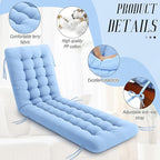 Long Floor Cushion Large Floor Cushion with Brushed Cotton 74.8 x 27.5 x 3.15 in Jumbo Lounger Pillow for Outdoor Indoor Bay Window Meditation Yoga Reading Sleeping(1 Pc,Light Blue)