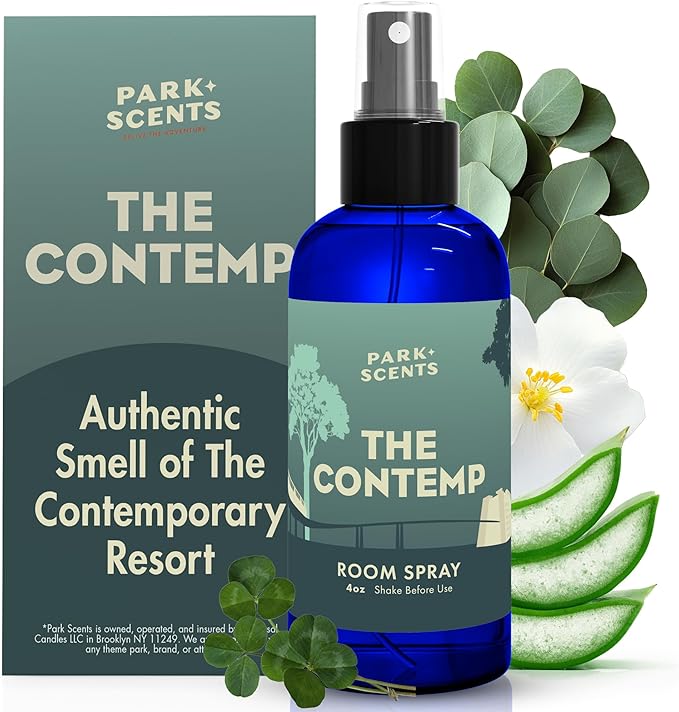 Park Scents The Contemp – Theme Park Resort Inspired Hotel Fragrance Room Spray – Clover, Aloe & Jasmine – Luxury Air Freshener Spray – Birthday Gifts for Women, Sister, Hostess, Best Friend (4oz)