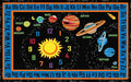 KIDCARPET.COM Outer Space Rectangle Classroom Rug | Bordered Area Rug for Preschool Daycare Learning, 7'6" x 12'