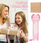 Mewaii Long Axolotl Plush 5 Sizes, 120% Extra Filling Giant Plushness Kids Body Pillow, Kawaii Cute Pink Axolotl Stuffed Animals Plushies, Big Long Body Pillow Cat Plush Gift for Girls 44”