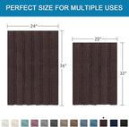 H.VERSAILTEX 2 Piece Bathroom Set - Super Absorbent Chenille Striped Bath Mats - Non Skid, Machine Washable - Chocolate, 24 x 36 Plus 20 x 32 Inches