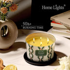 HomeLights 4-Wick Candles for Home Scented - 18oz Soy Wax Blend Candle Long-Lasting Fragrance, Rustic Modern Home Decor and Housewarming Gifts, Holiday Cookies