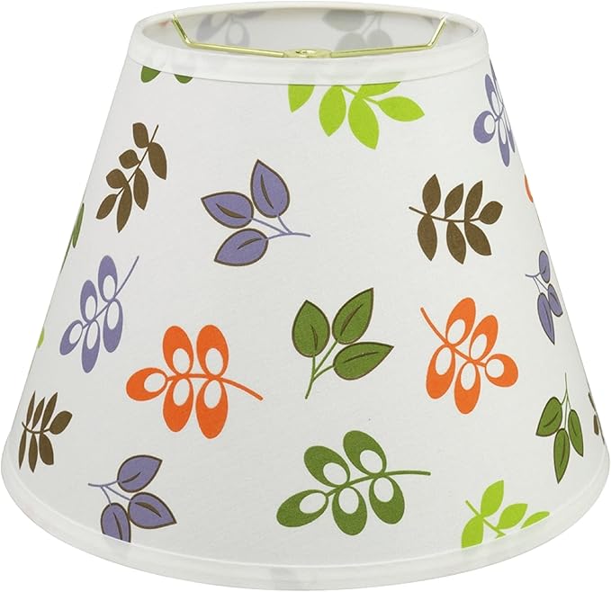 Aspen Creative 32190 Transitional Empire Shape Spider Construction Lamp Shade, Off White, 7" Top x 13" Bottom x 9-1/2" Slant Height