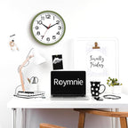 Wall Clock Silent Non-Ticking Modern Clock Battery Operated 8 Inch Small Classic Analog Decorative for Kitchen, Bathroom, Office, Bedroom, Home(Green)