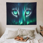 VUMIVI Cat Eye Galaxy Tapestry Mystical Northern Lights Starry Sky Abstract Aurora Art Magical Fantasy Decor Tapestry Wall Hanging for Living Room Bedroom Dorm Classroom Aesthetic Decor W40xL30in