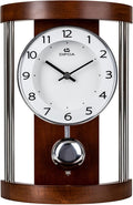 DODEKA Classic Mantel Clock Home Decoration Boxwood Tabletop Pendulum Hollow Frame Design Mid-Century for Home, Office, Fireplace