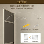 TETOTE Brushed Nickel Mirror for Bathroom Sink 24" x 32" Beveled Frame Brushed Nickel Vanity Rectangle Mirror for Bathroom Wall, Modern Farmhouse, Tempered Glass, Shatterproof, Stronger Frame