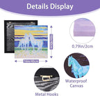 Charouse 3 Pieces Framed Wall Decor Painting Modern Nordic Bohemian Fantasy Artistic Wall Art for Living Room Bedroom Home Offices Horse Dawn Meadow Christmas Wall Decor 16 * 16 Inch