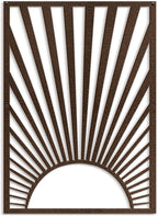 SIGNLEADER Metal Wall Art Decor Bronze Shining Sun Minimalist Modern Abstract Wall Sculpture Hangings Home Decoration for Living Room, Bedroom, Bathroom, Kitchen, Outdoor - 18" Bronze