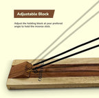 Rosewood Incense Holder for Sticks - 11 Inch Handmade Dual Incense Burners with Cone Holder | Beautiful Natural Wood Incense Stick Holder, for Meditation or Yoga Lovers