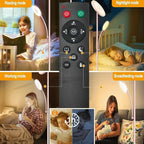 Pink Floor Lamp, 42W 4000LM Super Bright LED Room Lamp with Adjustable Reading Light,Dimmable Modern Standing Lamp with Remote & Touch Control for Room Bedroom Office Floor Light