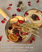 Simmering Potpourri, Simmer Pot Potpourri - Dried Orange Slices, Cinnamon, Cloves, Apple Slice, Rosemary, Apple Slice, Perfect Christmas House Warming Hostess Gift
