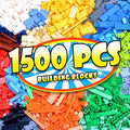 Lekebaby Classic 1500 Pieces Building Bricks Kit Basic Brick Set Classic Colors for Kids Creative Play, Compatible with All Major Brands, Gifts Educational Toy for Boys Girls 6 Years Old and Up