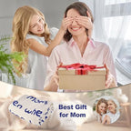 60 x 50 Inches Flannel Blanket for Mom Ultra-Soft Cozy Throw with Heartfelt Message Mother’s Day Birthday from Daughter or Son, Warm Decorative Sofa Blanket