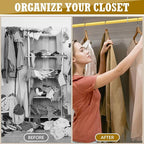 Tandefio Chrome Closet Rod 92 Inch with Oval Closet Rod 6 End Supports for Laundry Room Hanging Clothes Waterproof Shower for Curtains(Gold,2 Sets)