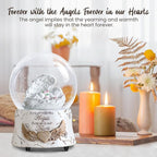 Christmas Indoor Decor Angel Statue, Healing Angel Figurines for Women, Ideas,Resin Angel Statue Music Snow Globe Cat Dog Pet Memorial Gifts, pet Loss Sympathy Gift