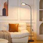 Modern Black Bright Eye Protection Floor Lamp, 62.6“ Adjustable Gooseneck Standing Lamp with Dimmer & Color Temperature, Tall LED Corner Lamp for Living Room, Bedroom Office Reading, Tattoo Light