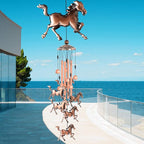 JOBOSI Horse Wind Chimes, Horse Room Garden Patio Decor, with S Hook Flamingo Decor Gifts, Gifts for mom Women Grandma Friends Mother