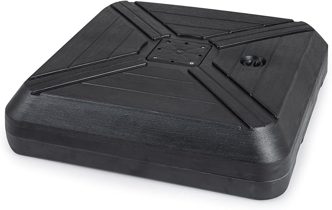 Tangkula Cantilever Umbrella Base with Wheels, 345 LBS Heavy-Duty HDPE Sand Water Filled Offset Umbrella Weighted Stand with Cross Base for Patio Backyard Poolside