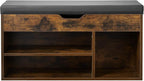 VEVOR Shoe Storage Bench with Padded Cushion, Entryway Bench with Hidden Storage, Holds up to 300 lbs, 31.7 x 12.0 x 17.5 Inches, for Entryway, Hallway, Living Room, Bedroom