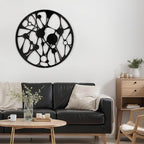 SIGNLEADER Metal Wall Art Decor Abstract Geometric Minimalist Modern Abstract Wall Sculpture Hangings Home Decoration for Living Room, Bedroom, Kitchen, Bathroom, Outdoor - 24" Black
