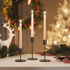 Set of 12 Black Taper Candle Holders Bulk Candlestick Holders, Decor Candle Stick Candle Holder for Table or Mantel Centerpiece, Wedding, Dinning, Party Home Decor