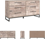 Signature Design by Ashley Neilsville 6 Drawer Dresser, Light Brown