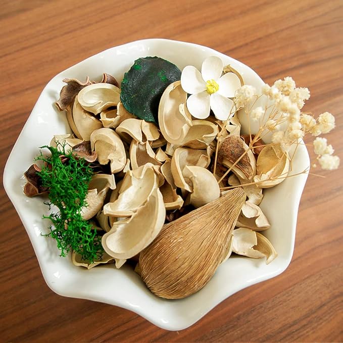 Qingbei Rina Spring Potpourri Bags, Gardenia Scented Potpourri Bowl Filler, Vase Filler,Decorative Dried Flower, Home Fragrance Petal, Bathroom Decor(White)-Gardenia