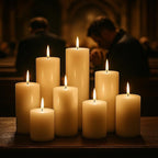 12 Pack White Pillar Candles Bulk Set, 3x3/6/8 Inch - 4 Each Size, Dripless Smokeless Clean Burning for Wedding Centerpieces, Home Decor, Church, Romantic Ambiance！