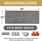 HAOMAIJIA Waterproof Couch Cover for Dogs Washable,Fuzzy Pet Couch Covers for Sofa,Thick Soft Dog Bed Cover Non-Slip Couch Covers for 3 Cushion Couch Sofa Pet Friendly (Grey, 35" x 82")
