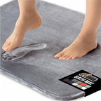 GORILLA GRIP Memory Foam Bath Rugs, Soft Absorbent Velvet Bathroom Mats, Durable Dots on Underside, Machine Washable Bathmat, Carpet Rug Room Decor for Shower Floor, 36x24 Mat, Graphite Gray