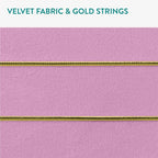 Navaris Fabric Memo Bulletin Board - 20" x 28" Velvet Memory Board for Wall to Display Photo Collages, Pictures, Notes - Includes 6 Push Pins - Lavender