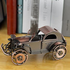 Classic Car Gifts for Men - Unique Cool Birthday Gift Ideas - Vintage Car Decor for Room, Home, Office, Man Cave, Garage - Antique Scrap Metal Model Car Ornaments (M-2)