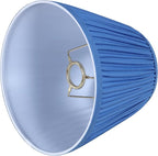 Aspen Creative 56502, Empire Uno Lamp Shade in Mushroom Pleated Classic Blue, 5" Top x 9" Bottom x 7" Slant Height, Slip 33mm