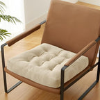 Meditation Floor Pillow Set of 2, Square Large Pillows Seating for Adults, Meditation Cushion Pillow,Tufted Corduroy Cushion for Tatami Living Room or Yoga, Beige, 22x22 Inch