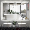 2 Pack 24“ x 32” LED Bathroom Mirror Fogless LED Mirror for Bathroom Dimmable 3 Colors Bathroom Mirror with Lights Smart Mirror Memory Function Wall Mounted Horizontal/Vertical