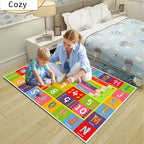 ABC Alphabet Animals Educational Playmat - Interactive Learning Carpet for Toddlers & Infants with Numbers & Shapes, Classroom/Bedroom Play Rug, Machine Washable(Size:100 * 150cm/39" x 59")